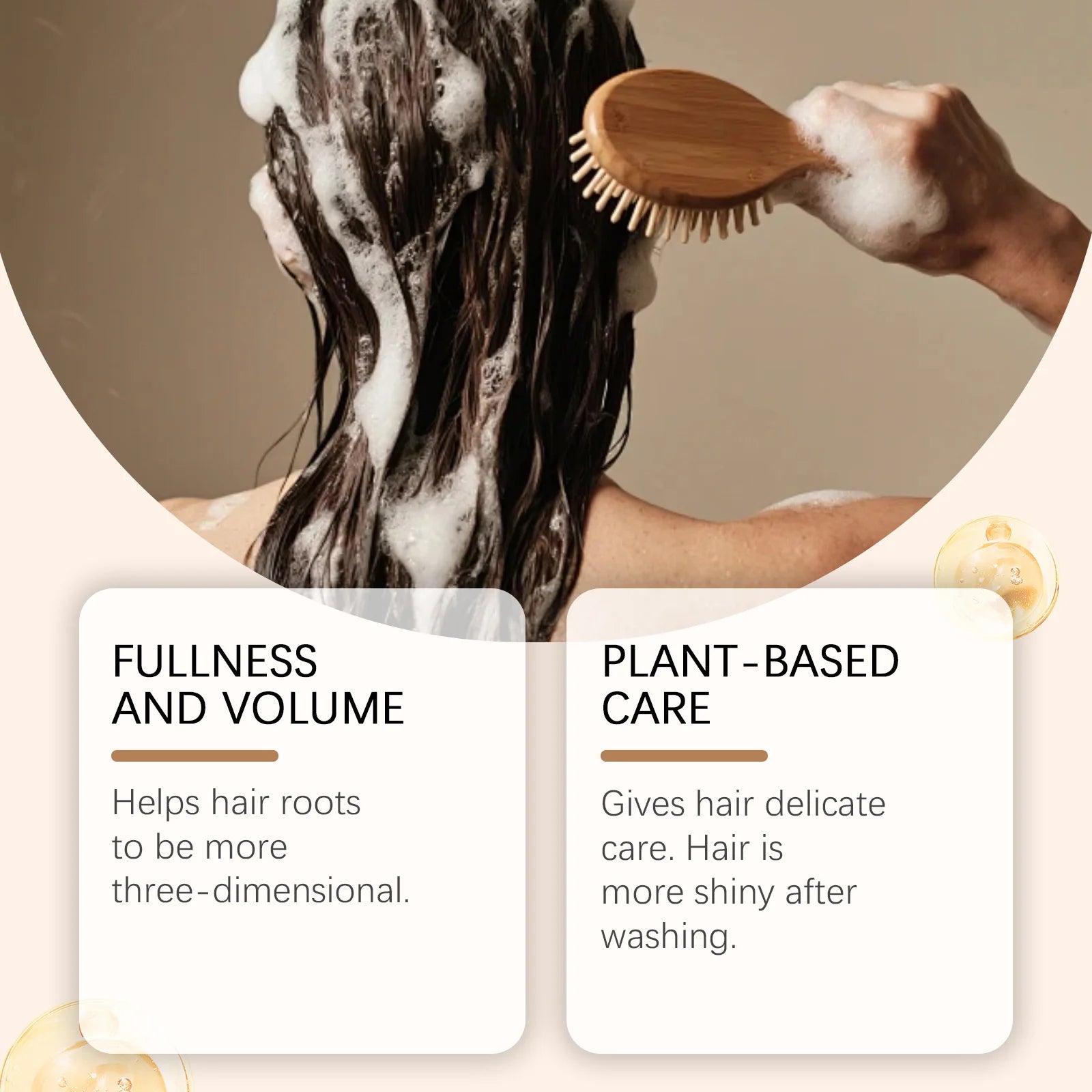 Nourishing Shampoo Gentle Cleansing Soothing Scalp Strengthen Hair Roots Moisturizing Remove Dandruff Smooth Refreshing Shampoo