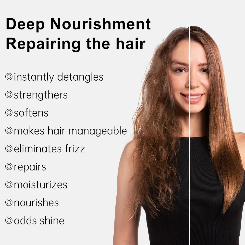 Leave-in Conditioner Coconut Oil Smoothing Spray Anti Frizz Moisturizing Hair Mask Dry Damage Treatment Cream  Hair Care PURC