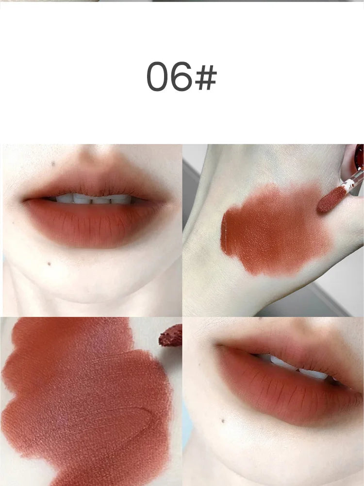 Artistic Soft Mist Mousse Lip Glaze Velvet Matte Lipstick Holding Makeup Not Easy to Sticky Cosmetics Lipstick
