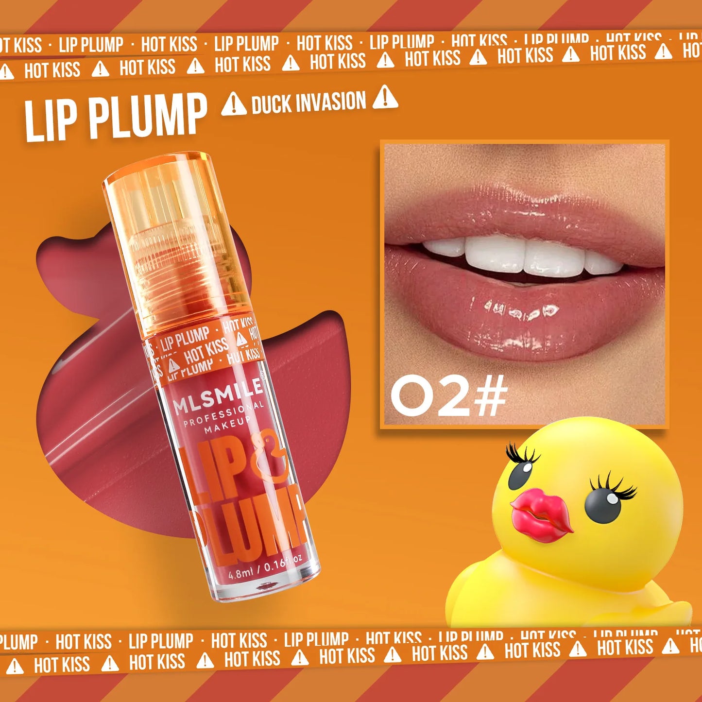 Mirror Like Lip Gloss Plumping Oil Transparent Hydrating Glaze Cute Duck Design Pouty Lips Liquid Stick Shiny Finish