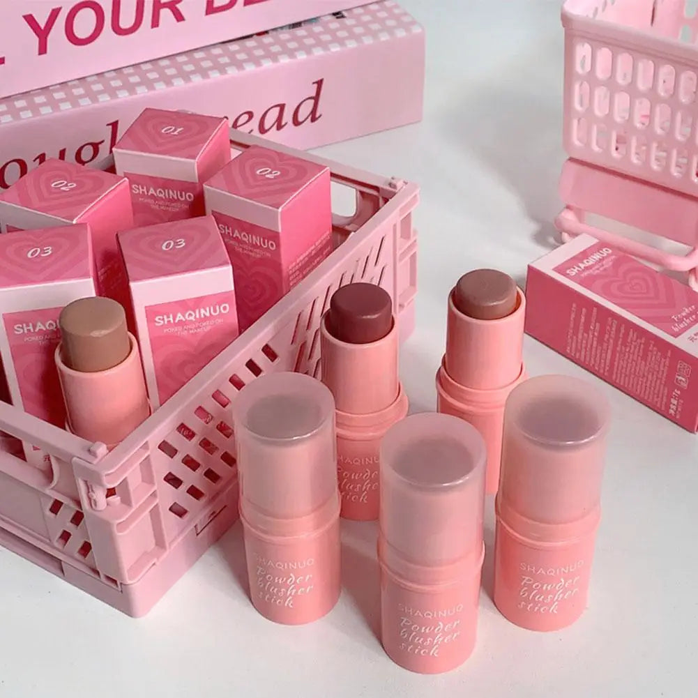 Blush Stick Creamy Cheek Color for Natural Plumpness Hydrating Swell Tone Blusher for Fair Skin Easy-Blend Makeup Stick
