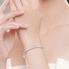 Luxury Shiny Full-blown Flowers Bracelet For Women Original Texture Adjustable Solid Bracelets Light Luxury Party Jewelry