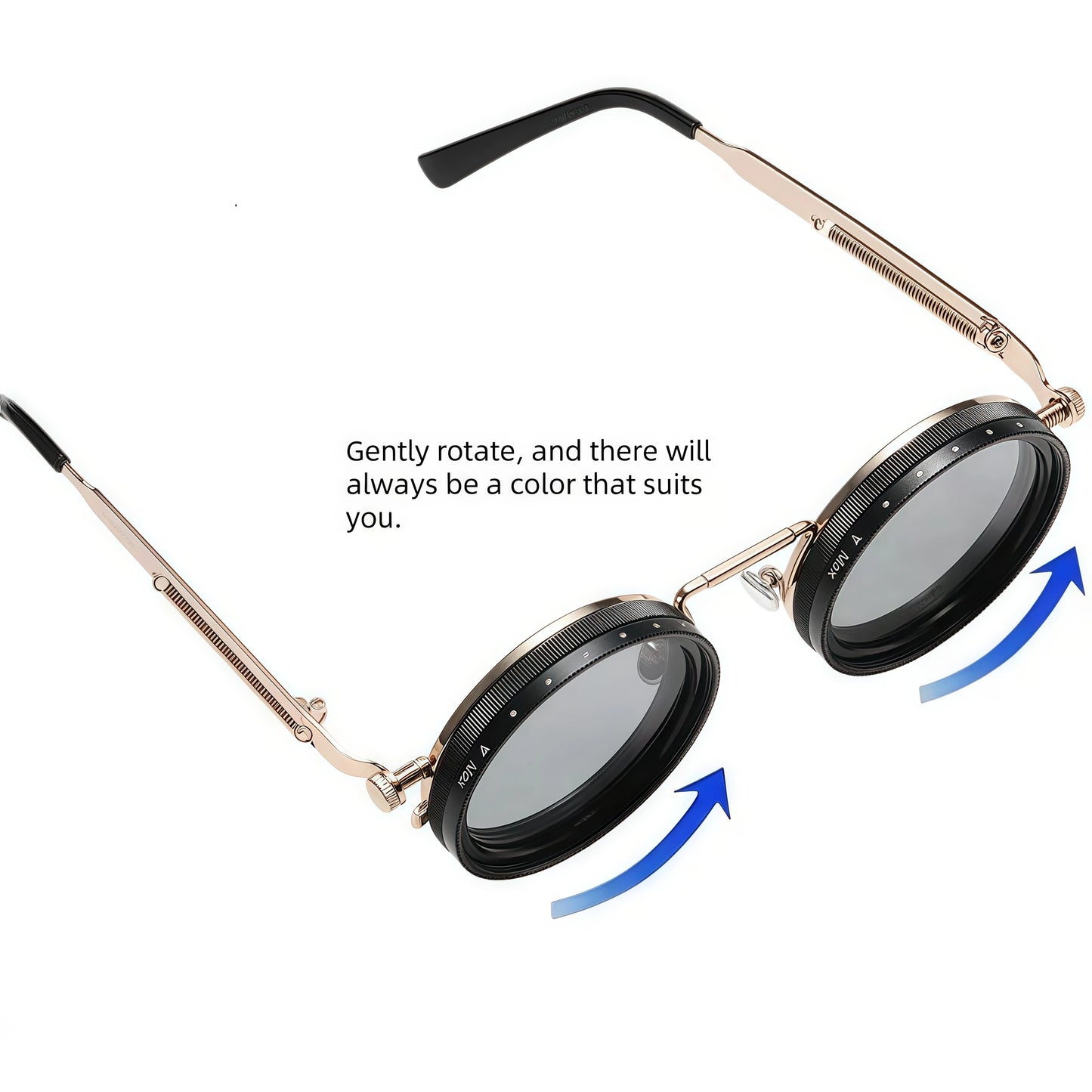 Stylish Dimmable Glasses, Suitable for Multi-Scenario Use, Retro Punk Parties, Festivals, Unisex Easter, Graduation Season, Halloween, Christmas