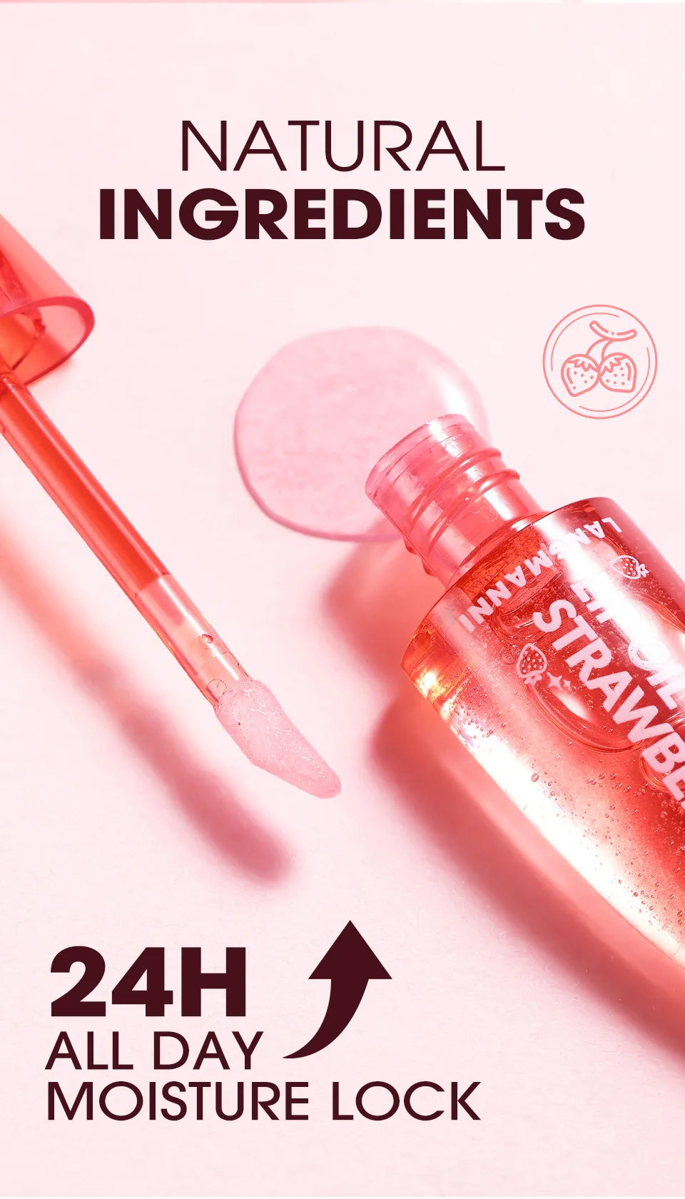 Natural Moisturizing lipstick Moisturizes and softens the water feeling, transparent and nude, easy to apply lip oil