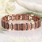 Men's Copper Magnetic Bracelet Elegant 99.99% Solid Copper Bracelets with Double-Row Strong Magnets,Magnetic Jewelry