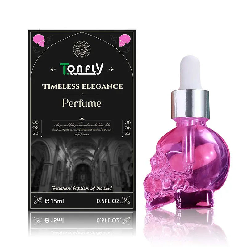 Men's Beard Care Perfume Oil 15ml Gentleman Fragrance Long-lasting Fragrance Brand Skull Perfume Portable Fresh Eau De Perfume