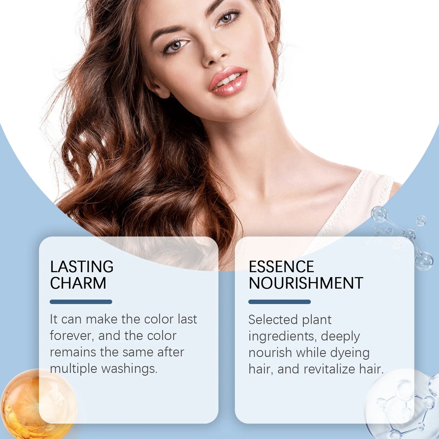 Caviar Hair Dye Cream Change Hair Color Long Lasting Black Brown Repair Gray Hair Safety Nourishing Permanent Hair Coloring Wax