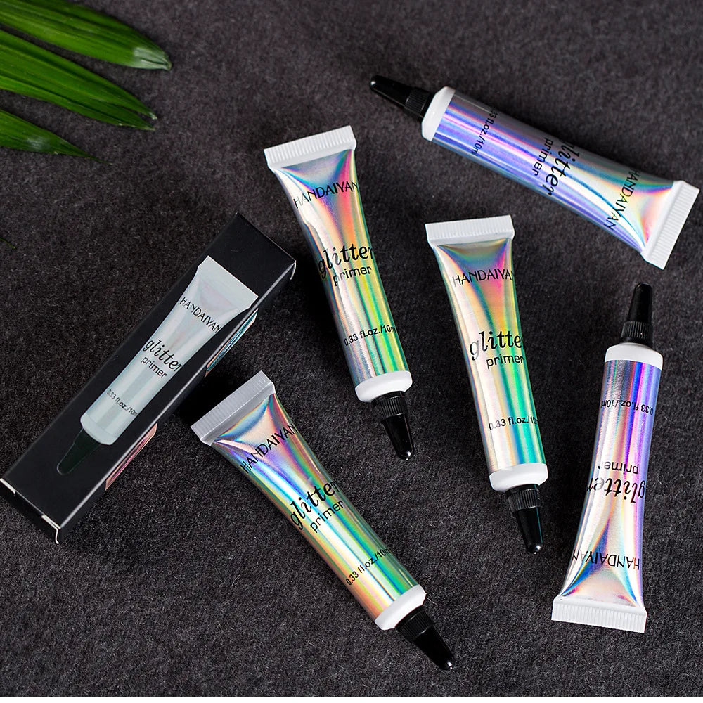 HANDAIYAN Sequin Glitter Primer Makeup Glue Eyeshadow Primer For Lips Eyes Face Long Lasting Multi-Functional Primer