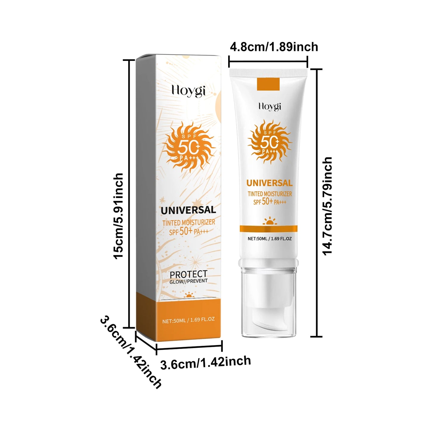 Sunscreen Cream Foundation Face Sun Block Isolation UV Protector Skin Refresh Moisturize Oil Control Waterproof Spf50+ Sunscreen