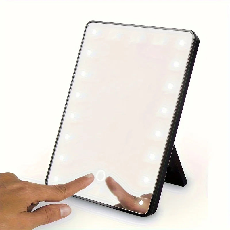 Makeup Mirror With 16 Leds Cosmetic Mirror With Touch Dimmer Switch Usb Or Battery Operated Stand For Tabletop Bathroom Travel