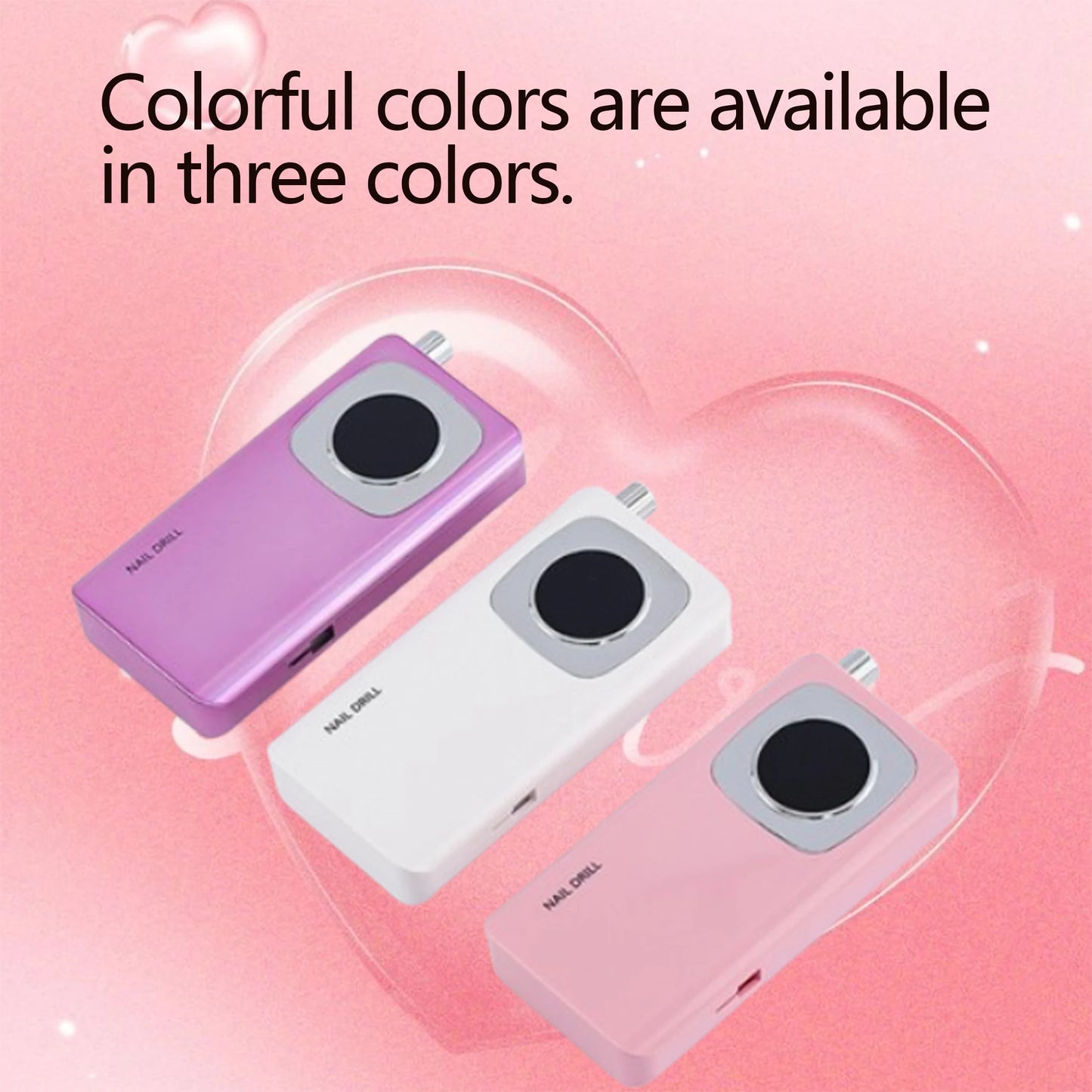 Nail polisher nail polisher removes nails and peels off dead skin, LCD display, metal handle, easy to use without hurting nails.