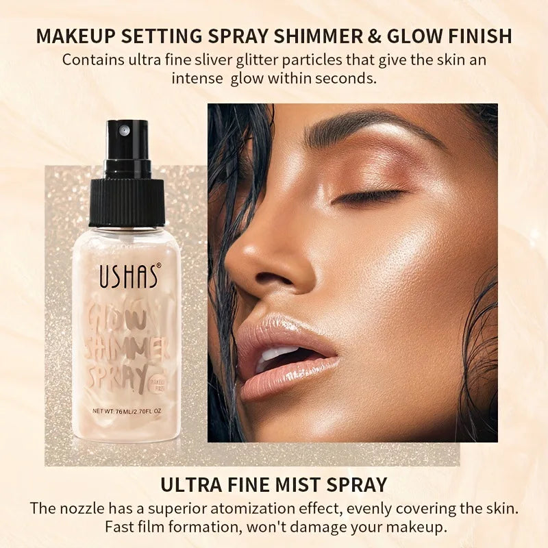 USHAS Liquid HighLighter Liquid Foundation Concealer Permanent Water and Oil Resistant Glitter naturally modifies skin tone