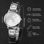 Luxury Watch for Women Simple Round Dial Stainless Fashion Gold Bracelet Quartz Wristwatch Students Ladies Watches Reloj Mujer