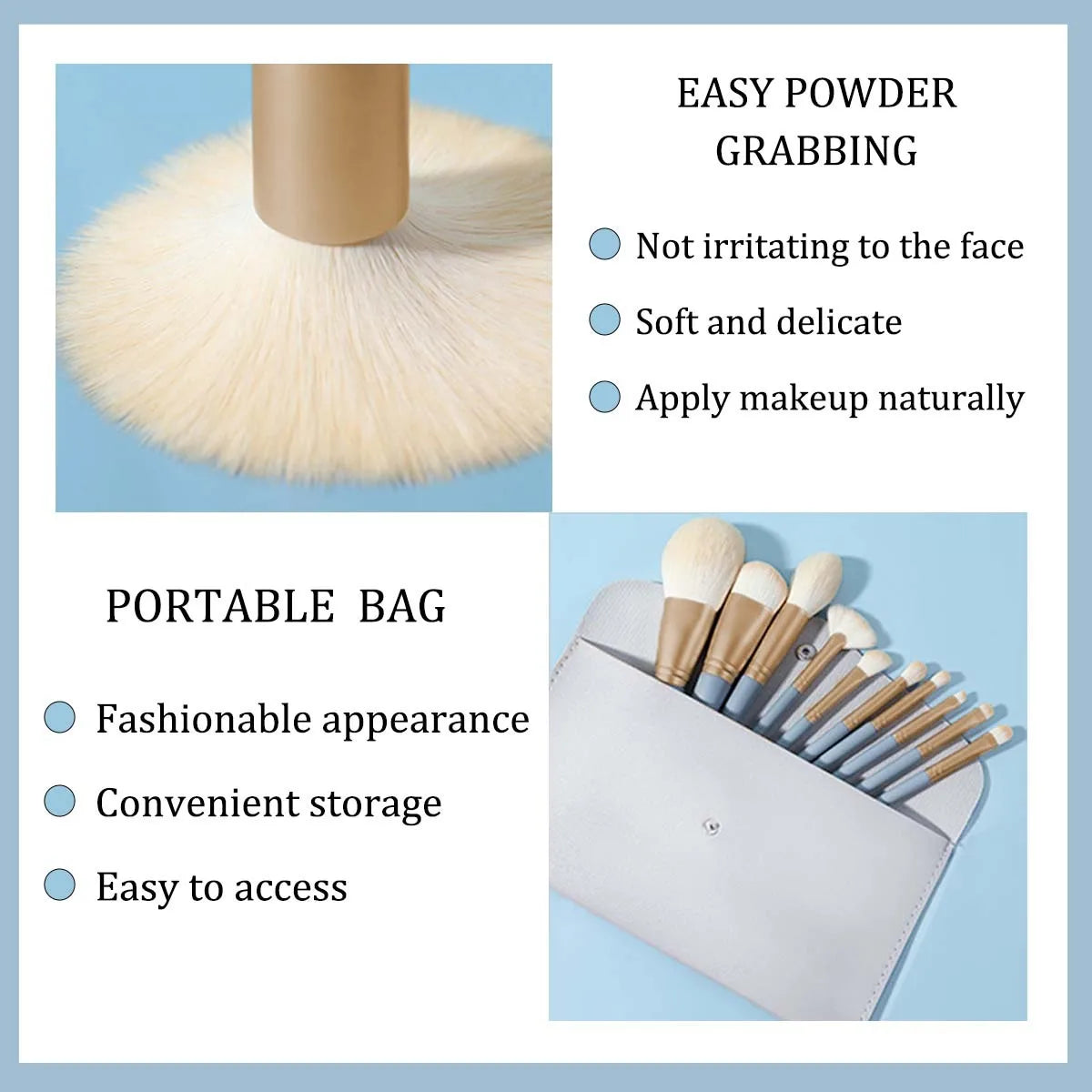10 Pieces Of Makeup Brush Set, Full Set Of Soft Hair Makeup Powder Brush, Eye Shadow Brush, Beginner's Beauty Tools