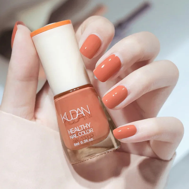 Nail Polish Without Baking Lamp White Fine Glitter Non-baking Non-peel Transparent Shiny Oil Base Coat Nude Nail Polish