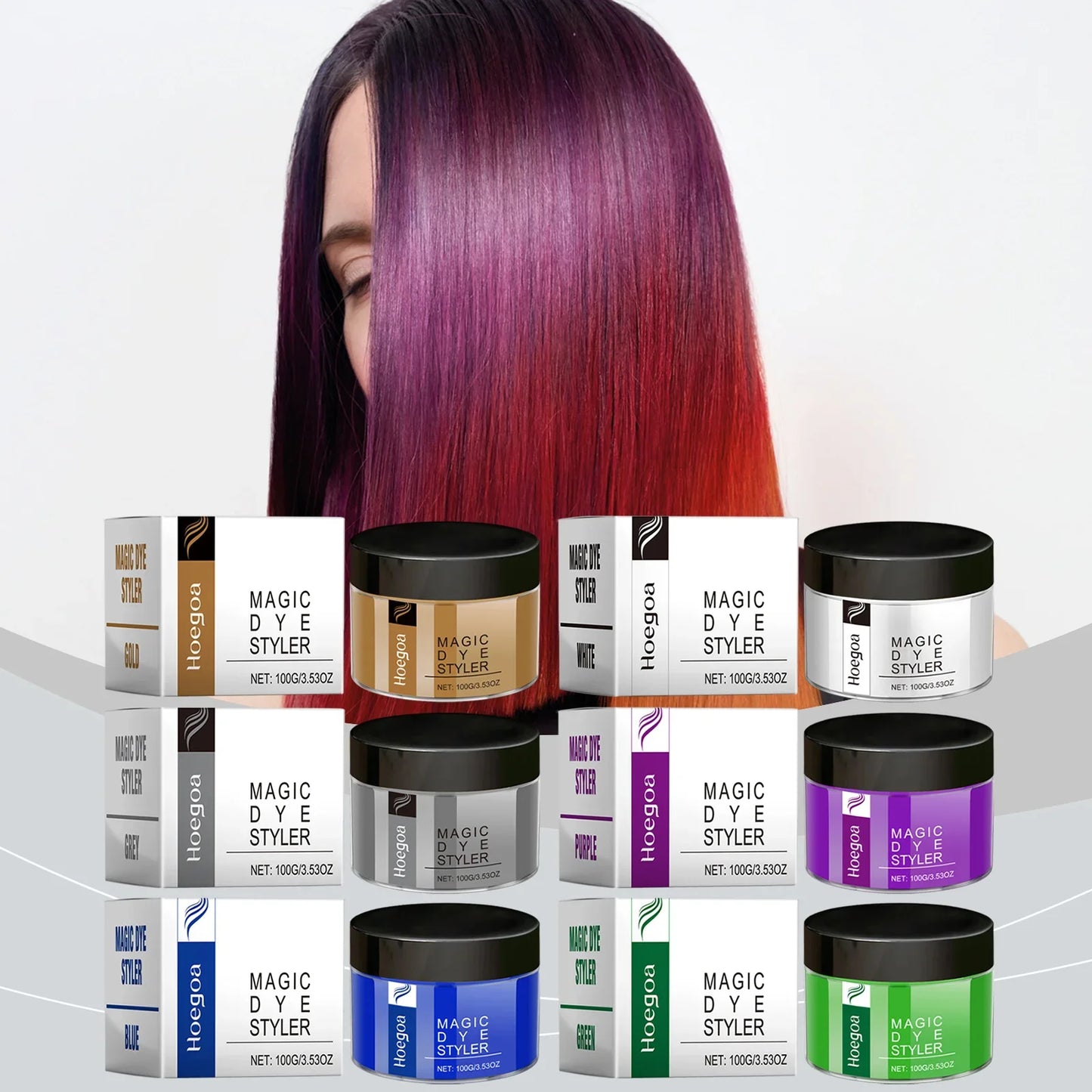6 Colors Hair Color Wax Dye White Blue Brown Hair Natural Matte Nourish Long-Lasting Hair Coloring Styling Cream For Women Men