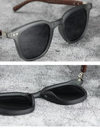 Luxury Wood Grain Leg Rice Nail Sunglasses for Women Car-driving Eyeglasses for Men Sun Shading Eyewear UV Protection Sunglasses