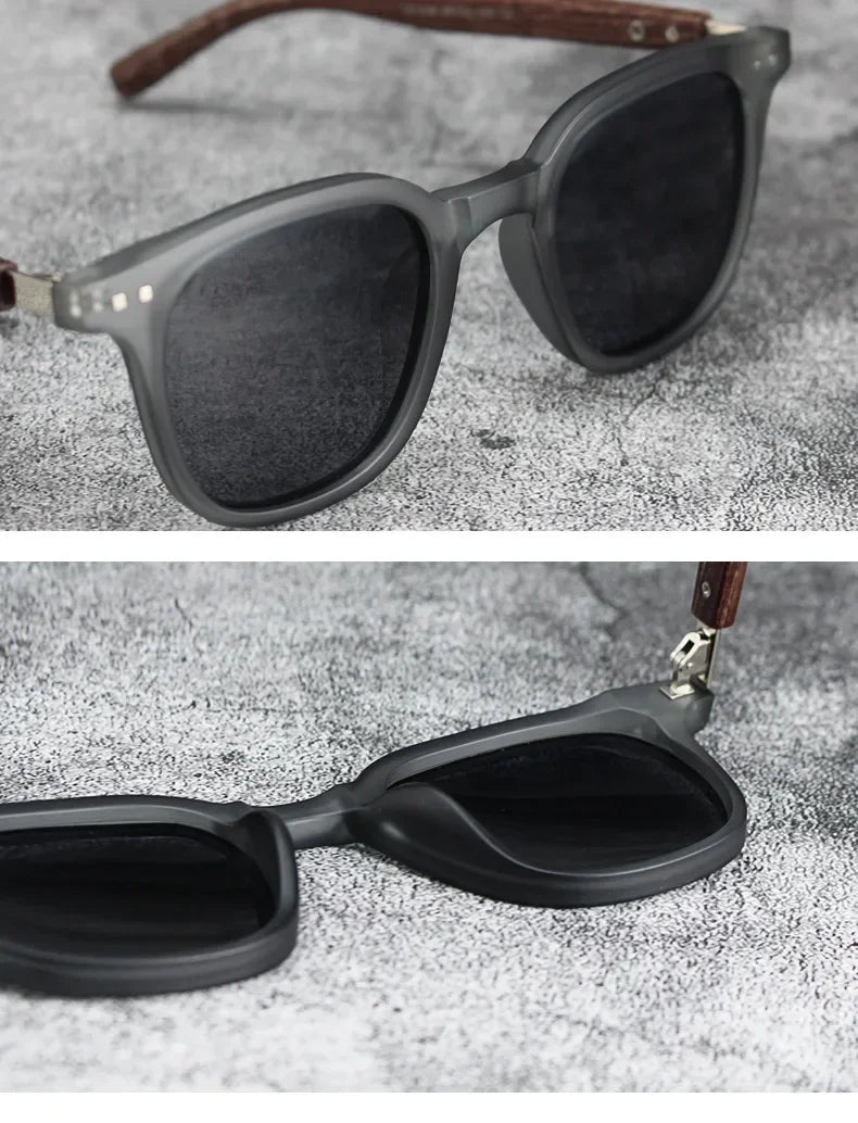Luxury Wood Grain Leg Rice Nail Sunglasses for Women Car-driving Eyeglasses for Men Sun Shading Eyewear UV Protection Sunglasses