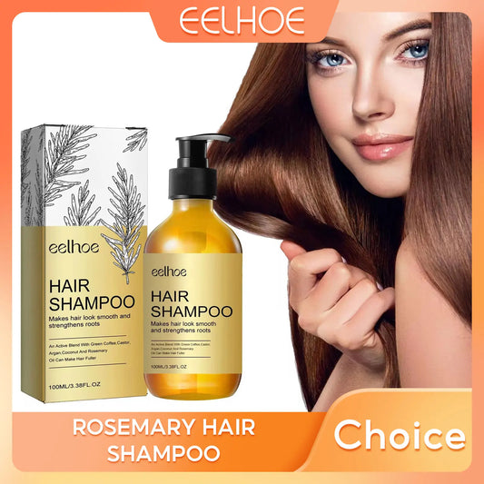 EELHOE Rosemary Shampoo Nourishing Hair Strengthening Shampoo Anti Frizz Smooth Hair Shampoo Oil Control Hair Care Product 100ml