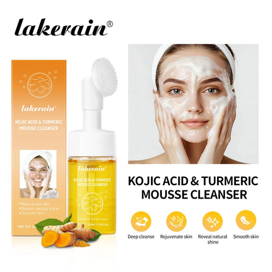 Turmeric Cleansing Mousse Exfoliating Hydrating Mild Non-Irritating Cleansing Moisturizing Soothing Foaming Facial Wash