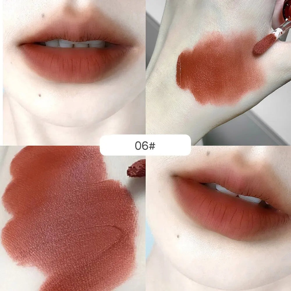 Artistic Soft Mist Mousse Lip Glaze Velvet Matte Lipstick Holding Makeup Not Easy to Sticky Cosmetics Lipstick