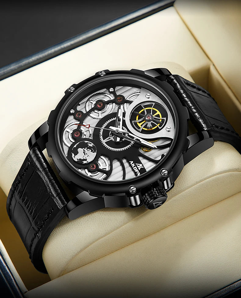 A high-end men's watch with cool retro and trendy style quartz watch