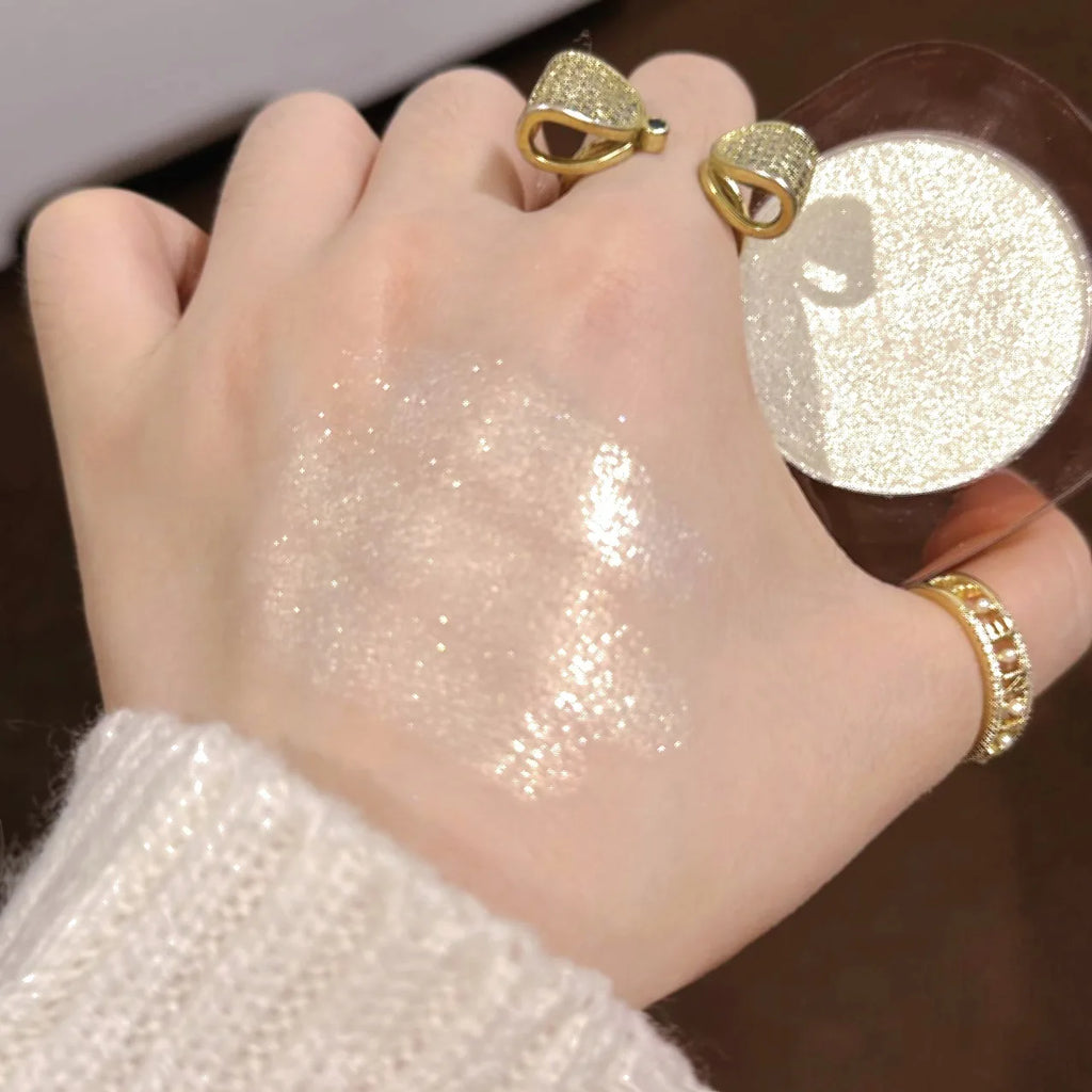 Makeup Highlighter Pink Polarized Shiny Glitter Brighten Cheekbones Eyes High Gloss Palette Highly Pigmented Shimmer Fine Shine