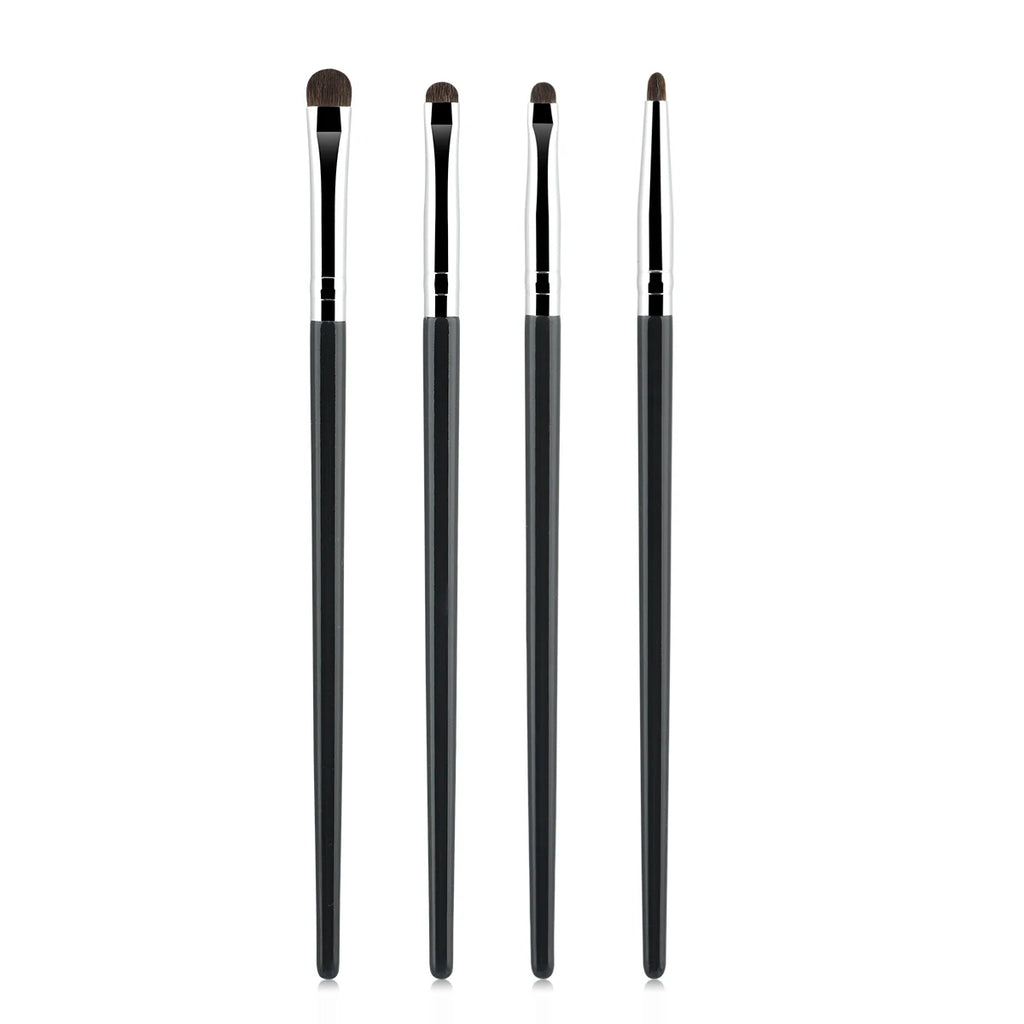 4-Pcs SET OF EYE MAKEUP TOOLS INCLUDING DETAIL BRUSH, EYE SHADOW BRUSH, EYELINER BRUSH, UNDER-EYE BRUSH, EYEBROW BRUSH