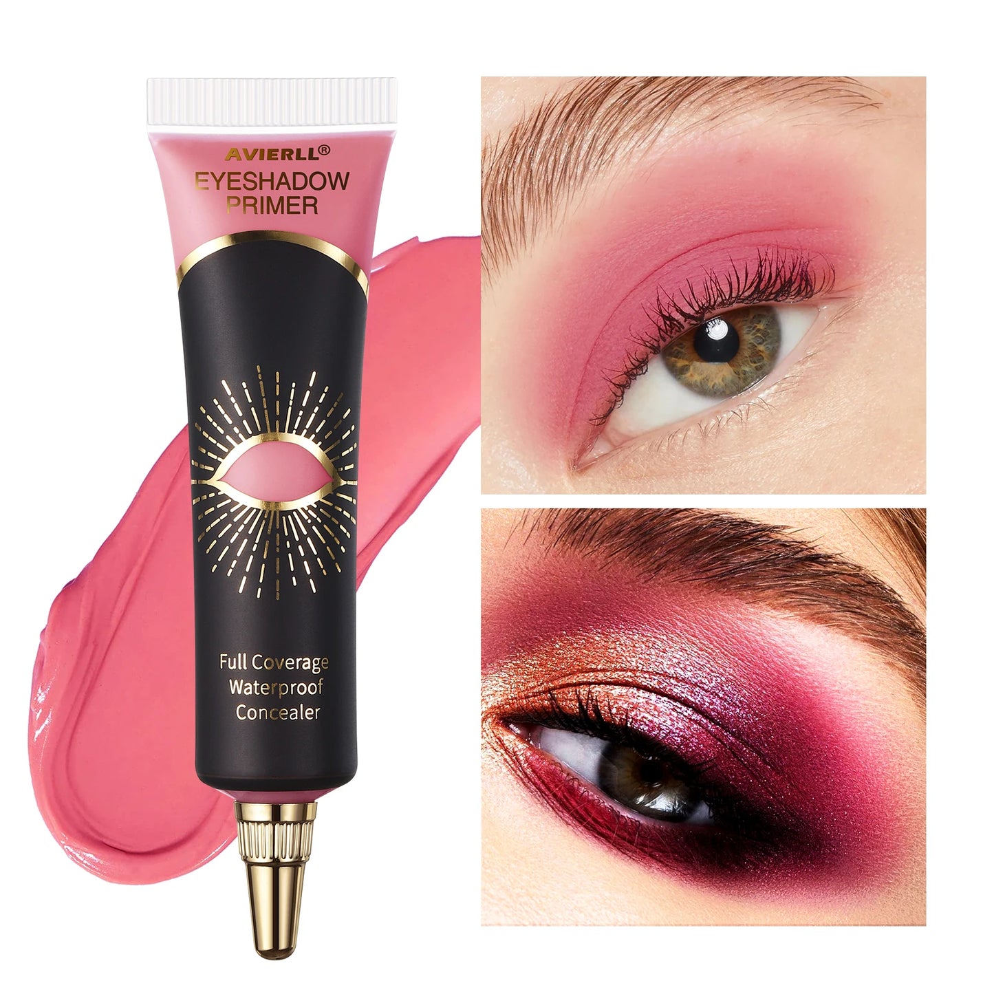 Long-Lasting Matte Eyeshadow Primer: Waterproof, Full-Coverage Eye Makeup Base in Medium Cream Form