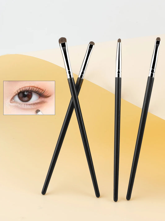 4-Pcs SET OF EYE MAKEUP TOOLS INCLUDING DETAIL BRUSH, EYE SHADOW BRUSH, EYELINER BRUSH, UNDER-EYE BRUSH, EYEBROW BRUSH