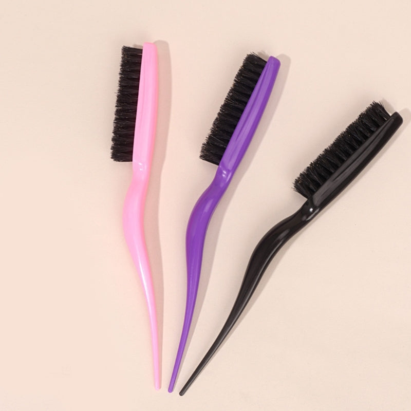 Boar Bristle Brush Comb Hair Teasing Brush for Women Men Salon Boar Bristle Beauty Styling Backcombing Brush