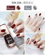 Nail Polish Without Baking Lamp White Fine Glitter Non-baking Non-peel Transparent Shiny Oil Base Coat Nude Nail Polish