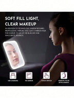 Light Up Your Beauty Routine: LED Makeup Mirror With Adjustable Dimming, Rotating & Storage - USB Vanity Mirror