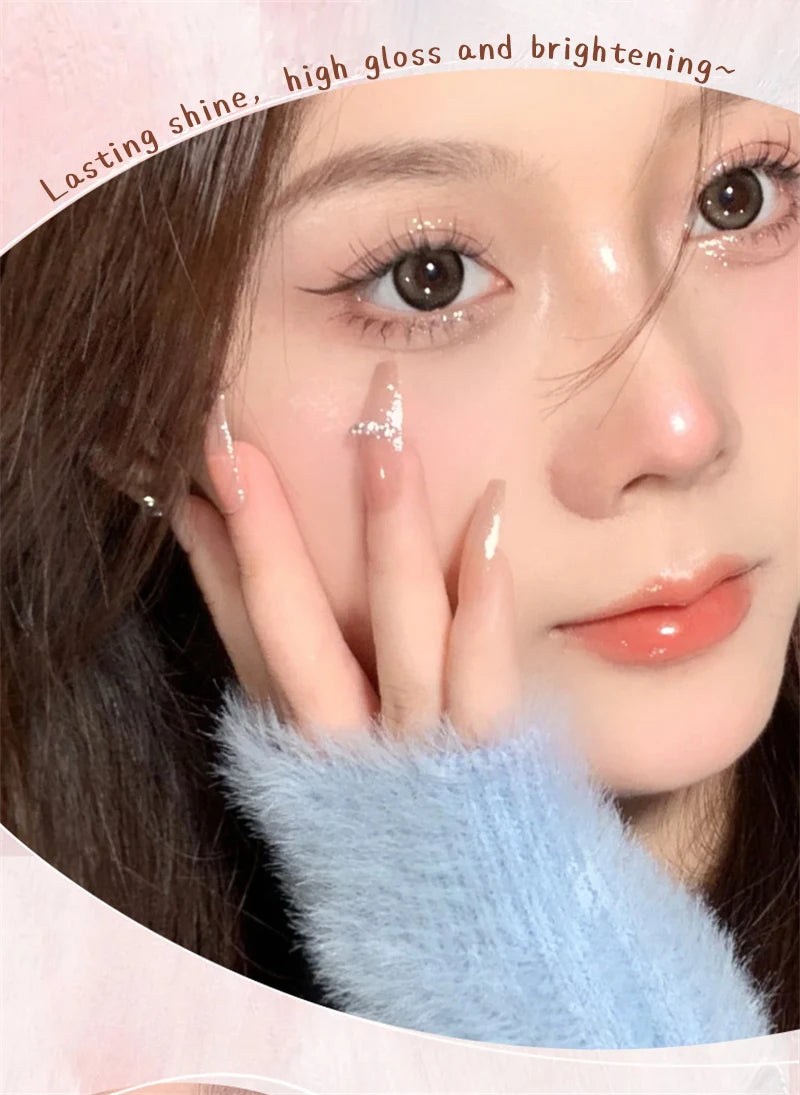 Waterproof Shiny Diamond Highlight Pen Eye Makeup Highlighter Long Lasting Pearl White Brighten Silkworm Shadow Liquid Highlight
