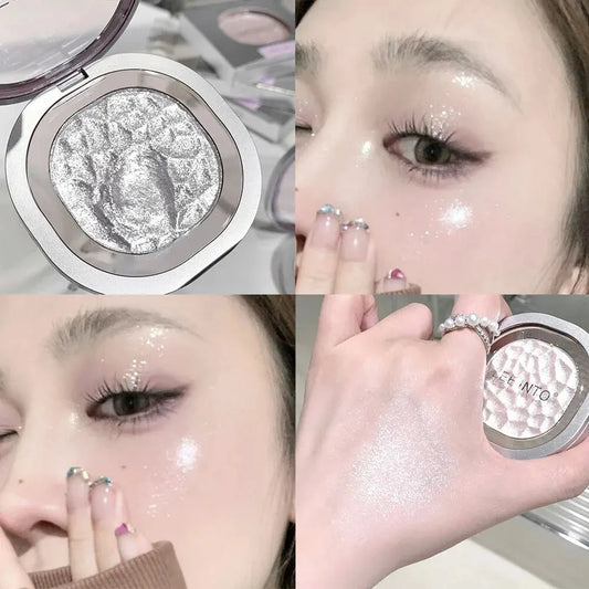 Highlighting Powder Pearlescent Fine Mashed Soft Texture LEEINTO Non-flying Powder Brightening Long-lasting Highlighter Palette