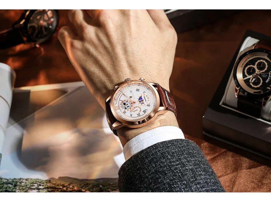 LIGE Top Brand Luxury Watch for Men Business Casual Men's Watches Wristwatch Man Quartz Chronograph Waterproof Watches Clock New