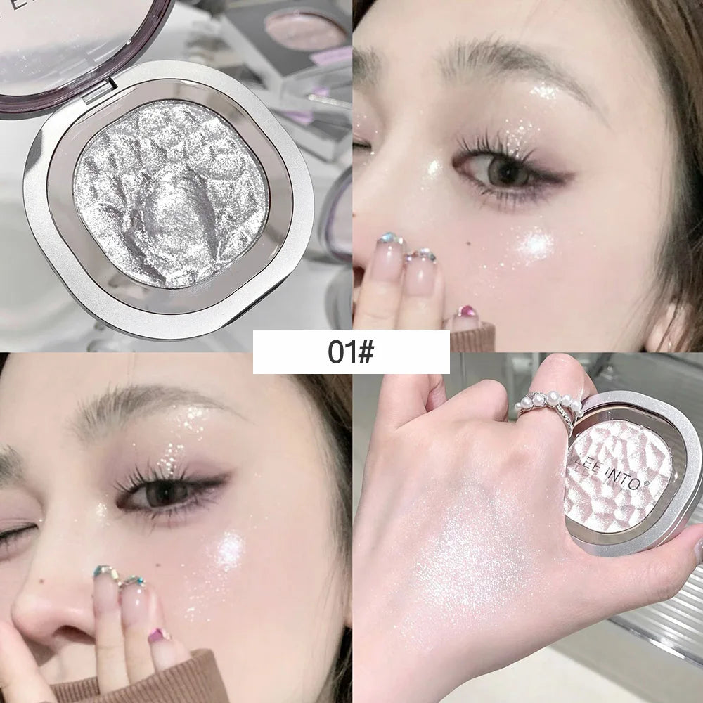 Highlighting Powder Pearlescent Fine Mashed Soft Texture LEEINTO Non-flying Powder Brightening Long-lasting Highlighter Palette