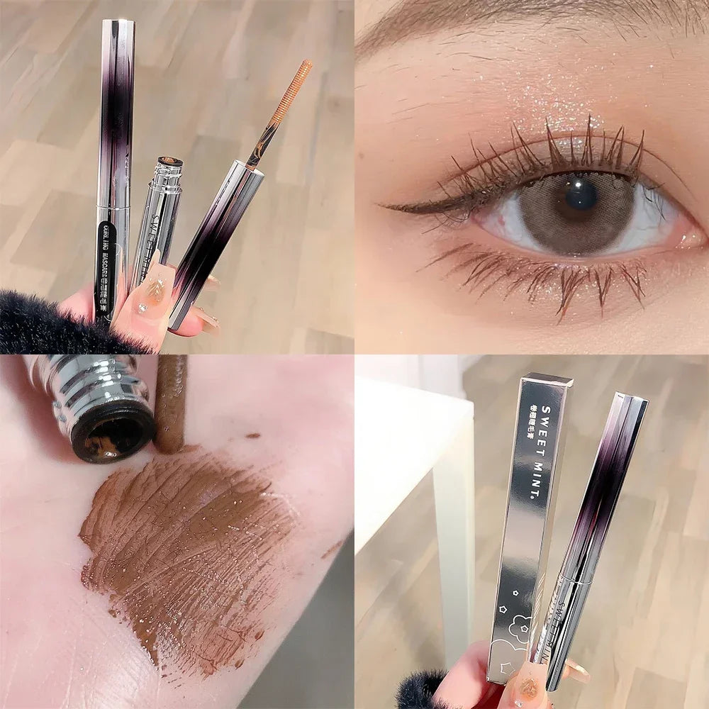 Black Metal Bar Type Head Mascara 3D Lengthens Eyelashes Extra Volume Waterproof Natural Lashes Female Makeup Korean Cosmetics