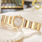 Luxury Rhinestone Women Watches Fashion Small Dial Steel Strap Quartz Wristwatches for Girls Clock Reloj Mujer