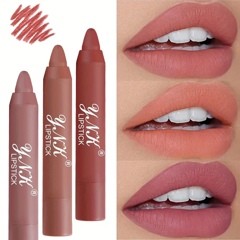 Nude Lipstick Colors Lasting Velvet Matte Non-Stick Cup Solid Lip Gloss Moisturizing Not Fading Lips Tint Makeup Cosmetics