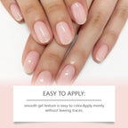 Jelly Nail Polish - Transparent Pink Water-Based Nail Polish, Autumn & Winter Shade, Skin-Whitening, Fine Glitter, Girly Pink