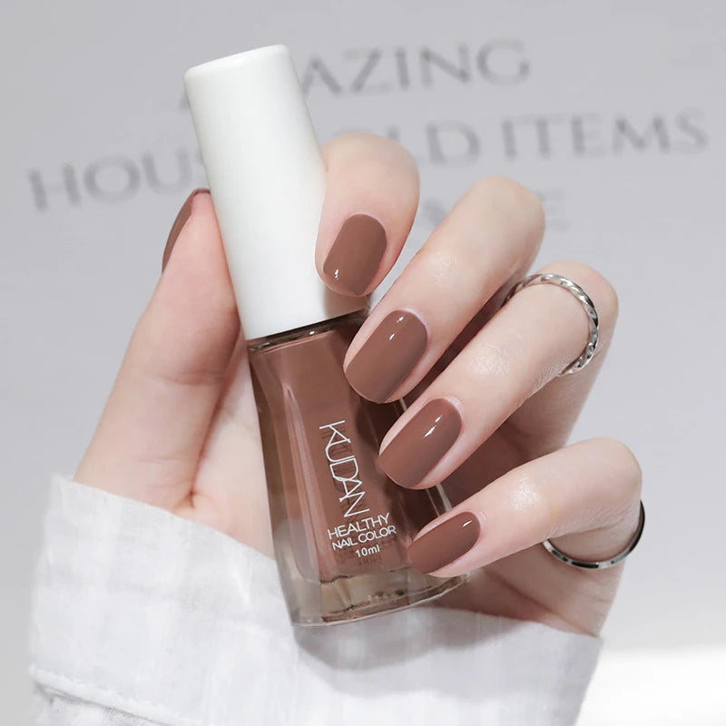 1PC 10ml Glass Bottle Colorful Nail Polish For Nails Nail Art Varnish Fashion DIY Design Manicure No Need Lamp Autumn Winter