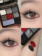 Cement Grey Black Eye Shadow Palette Makeup Eyes Glitter Contour Pigments Palette Pearly Shimmer Fashion Korean Shadow Makeup