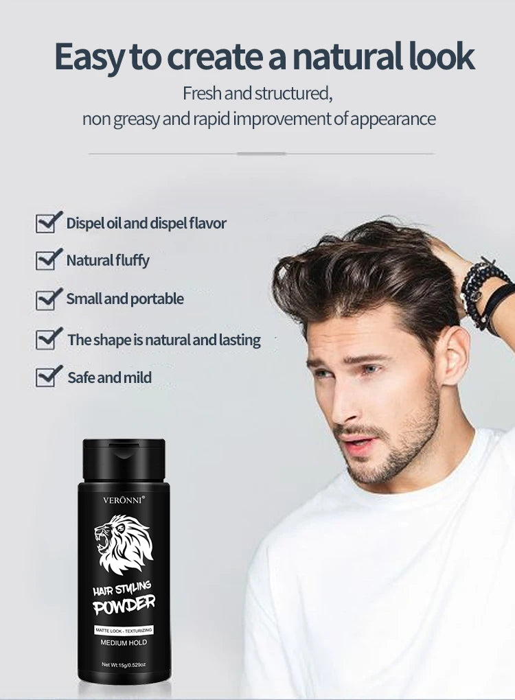 Volumizing Hair Powder For Men And Women, Oil Matte Styling Shaping Powder, No Washing Required