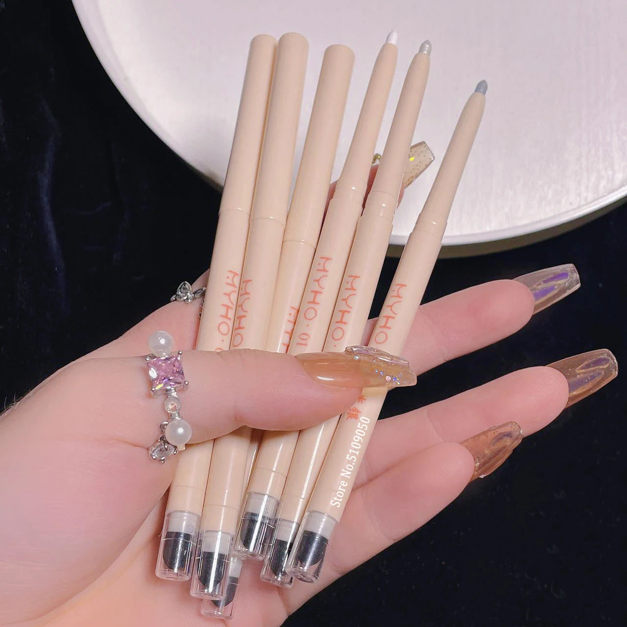 Matte Pearlescent White Eye Shadow Stick Smooth Eye Makeup Highlighter Shimmer Waterproof Pearly Silver Eyeliner Silkworm Pen