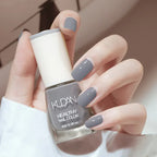 Nail Polish Without Baking Lamp White Fine Glitter Non-baking Non-peel Transparent Shiny Oil Base Coat Nude Nail Polish