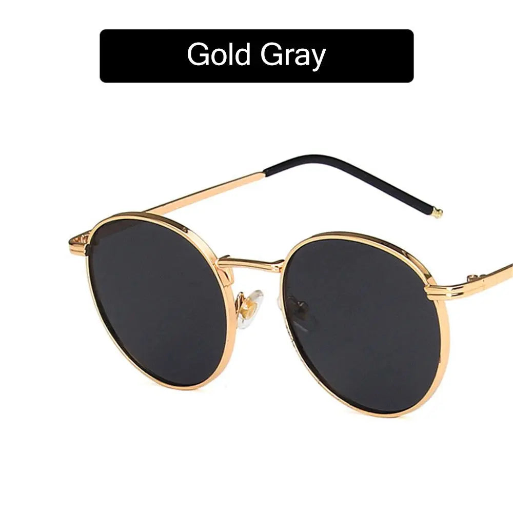 Fashion Women  Sunglases Round Sun Glasses New Metal Frame Eyewear Fishing Glasses UV400 Shades