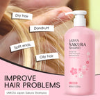 LAIKOU  Sakura Shampoo Repair Anti Split Ends Smooth Frizz Dry Hair