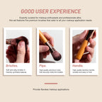 Makeup Brushes with Case For Travel Cosmetic Tools Foundation Concealer Blush Eyeshadow Brush with Led Light Mirror