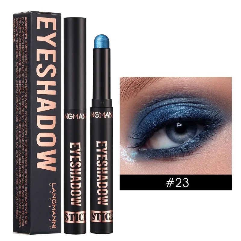 1PC Waterproof Pearlescent Eyeshadow Pencil Stick 16 Colors Lasting Glitter Shimmer Eye Shadow Highlighter Pen Eyes Makeup Tools